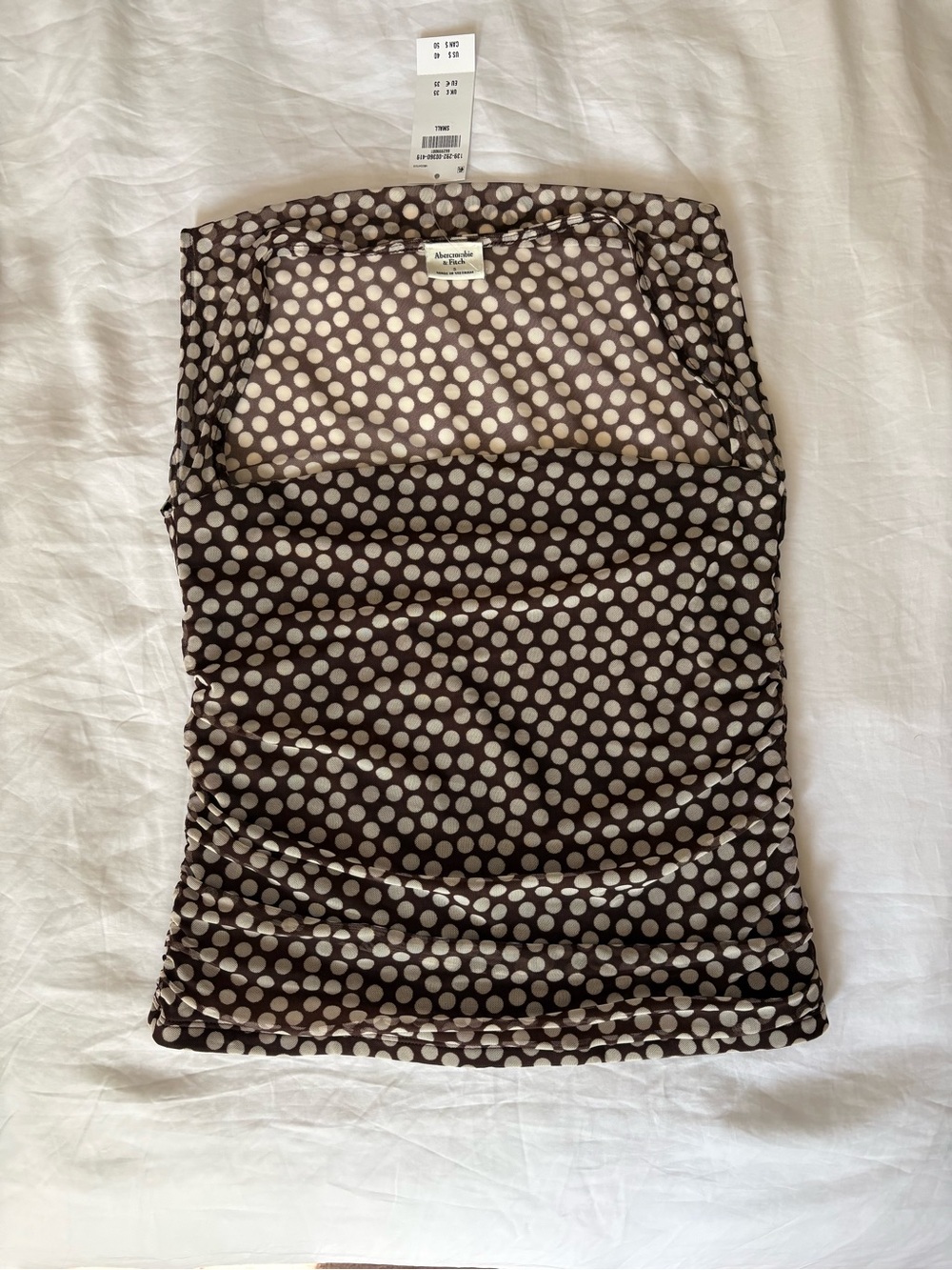 Abercrombie & Fitch Brown and Cream Polka Dot Ava Top